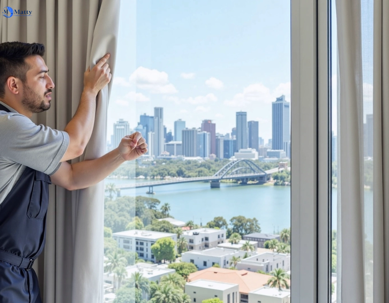 Professional curtain steam cleaning service orchard-hills-nsw QLD by Matty Curtain Cleaning