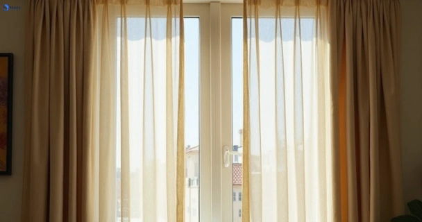 Dull dusty drapes in orchard-hills-nsw before professional cleaning